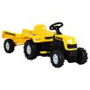 vidaXL Traktor dziecięcy z pedałami i przyczepą, ż&oacute;łty