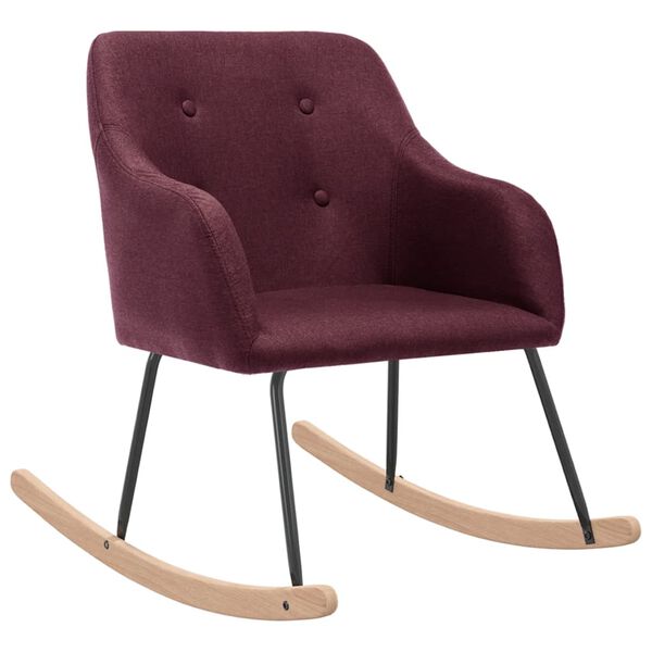 vidaXL Fotel bujany, fioletowy, obity tkaniną