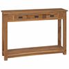 vidaXL Konsola naturalny 110 x 30 x 80 cm Lite drewno teakowe