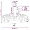 vidaXL Podstawa do parasola Czarny &Oslash;38-48 mm PE oraz beton i żelazo
