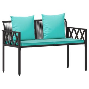 vidaXL Ławki ogrodowe 2 -Seater 116 x 56 x 75 cm polirattan