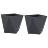 vidaXL Donica 2 szt. Antracyt 30 x 30 x 30 cm Stal