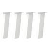 vidaXL Nogi do stolika kawowego 4 szt. Białe 30 cm Stalowe