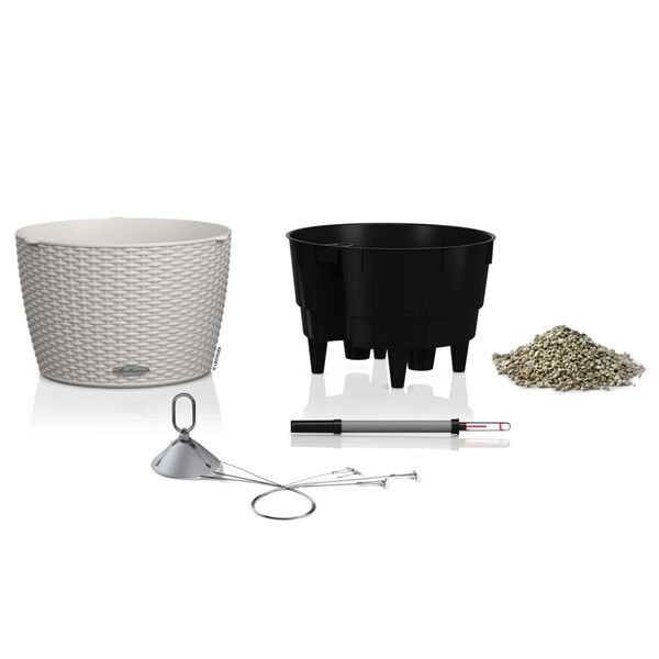 LECHUZA Doniczka wisząca NIDO Cottage 35 ALL-IN-ONE, jasnoszara