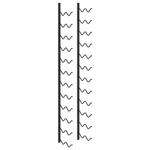 vidaXL Ścienny stojak na 24 butelki wina, czarny, żelazny