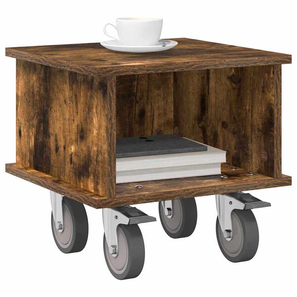 vidaXL St&oacute;ł pod telewizor Dąb wędzony 37 x 35 x 35 cm