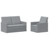 vidaXL Zestaw Sof 2 pcs jasnoszary tkanina