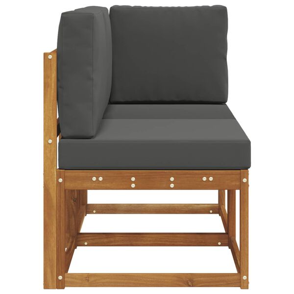 vidaXL Modułowa sofa na zewnątrz 2 Sztuka Naturalny i Antracytowy