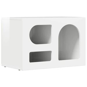 vidaXL Szafka pod telewizor ELST 60 x 35 x 40 cm Wysoki połysk biały