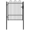 vidaXL Brama ogrodzeniowa DRONTEN 100 x 125 cm Metal Czarny Zamykane