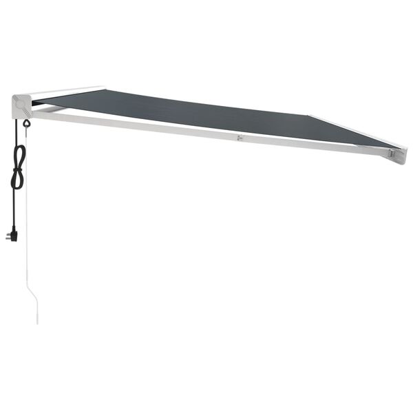 vidaXL Zwijana markiza, antracytowa, 4,5x3 m, tkanina i aluminium