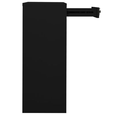 vidaXL Szafka biurowa, czarna, 90x40x102 cm, stalowa