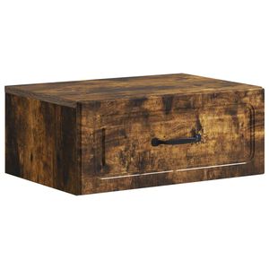 vidaXL Wisząca Szafka Nocna z szufladą Dąb wędzony 49 x 34,5 x 20 cm
