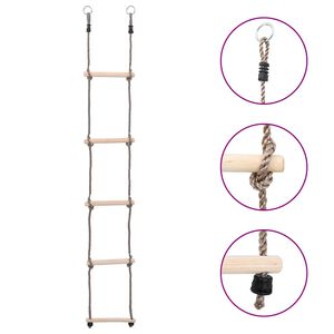 vidaXL Drabinka 5-stopniowa, 210 cm, lite drewno sosnowe