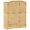 vidaXL Szafa Corona, 151,5x52x186 cm, lite drewno sosnowe