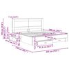vidaXL Ramka ł&oacute;żka z szufladą Z zagł&oacute;wkiem Materiał drewnopochodny