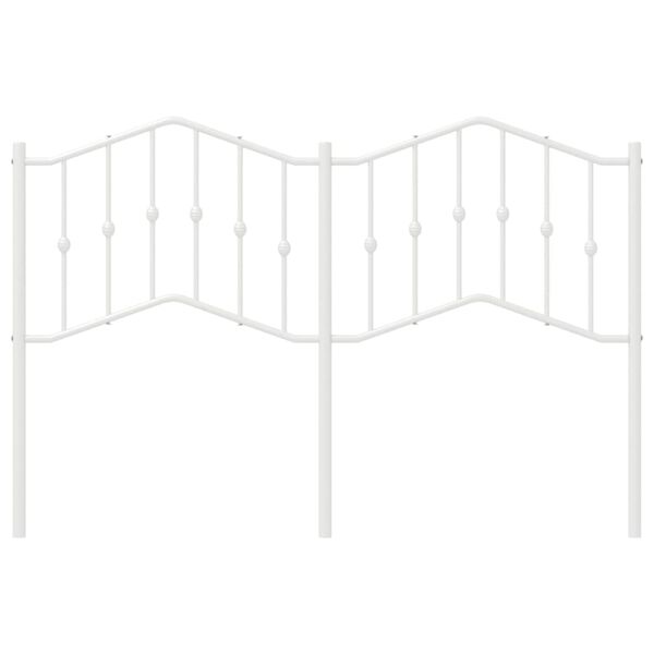 vidaXL Metalowe wymienne wezgłowie, białe, 140 cm