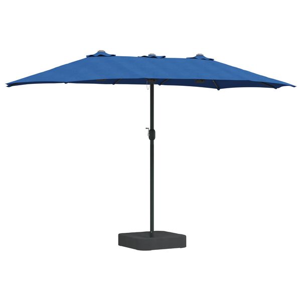 vidaXL Parasolka ogrodowa Niebieski azur 385 x 209 x 244 cm Poliester