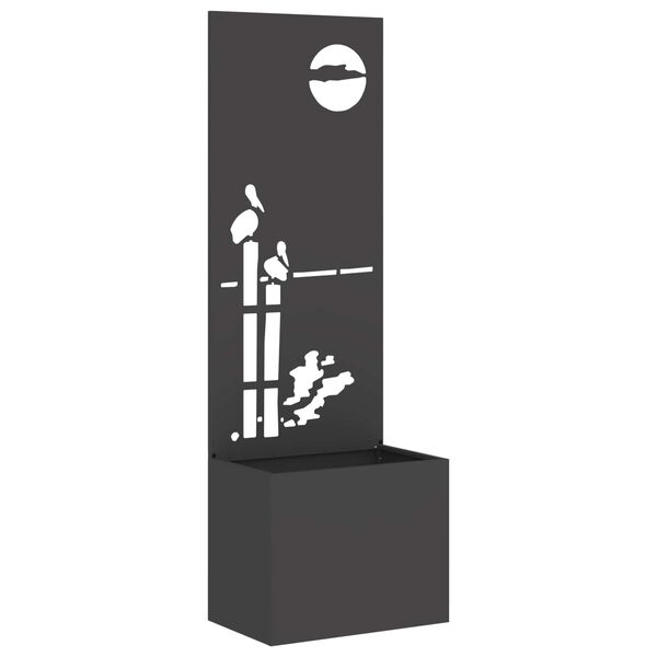 vidaXL Ekran zapewniający prywatność w ogrodzie Czarny 50 x 140 cm