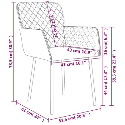 vidaXL Krzesła stołowe, 2 szt., ciemnozielone, obite aksamitem