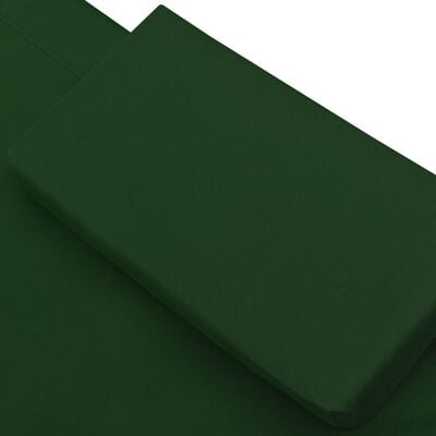 vidaXL Leżak ogrodowy z baldachimem i poduszkami, zielony