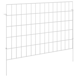 vidaXL Ogrodzenie z palikami 12 szt. 75 x 50 cm Stal ocynkowana