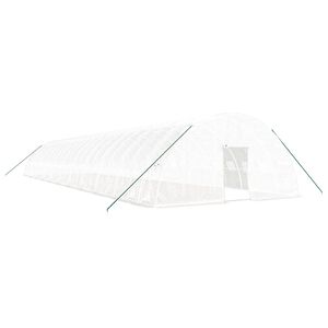 vidaXL Szklarnia ze stalową ramą, biała, 132 m&sup2;, 22x6x2,85 m