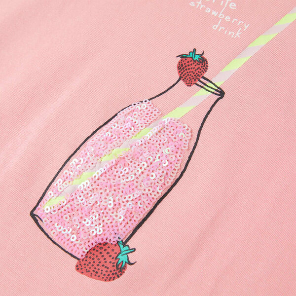 Koszulka dziecięca z kr&oacute;tkimi rękawami, r&oacute;żowa, 104