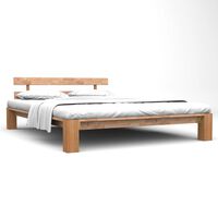 vidaXL Rama łóżka z litego drewna dębowego, 160 x 200 cm