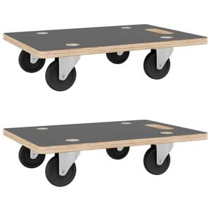 vidaXL Platformy transportowe 2 szt. prostokątne, 80x55x11,5 cm 250 kg