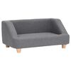 vidaXL Sofa dla psa, szara, 95x63x39 cm, lniana
