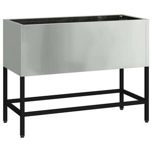 vidaXL Podwyższona doniczka ogrodowa Srebrny 60 x 26 x 45 cm