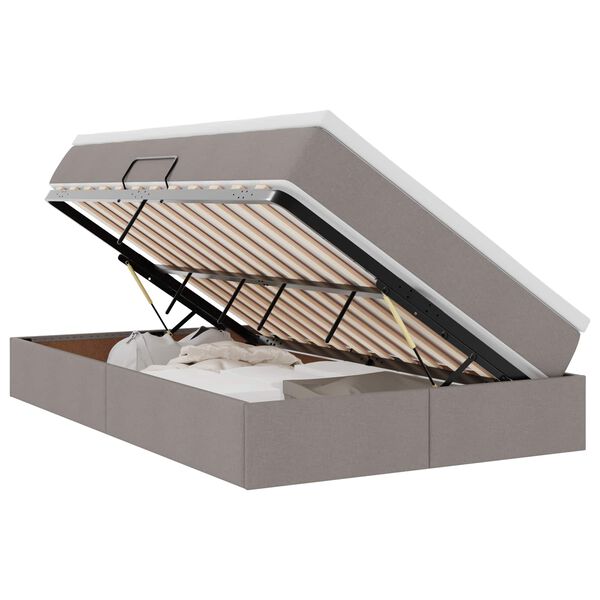 vidaXL Ł&oacute;żko z miejscem na przechowywanie i materacem Ciemnoszary