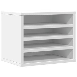 vidaXL Organizer na biurko, biały, 36x26x29,5 cm