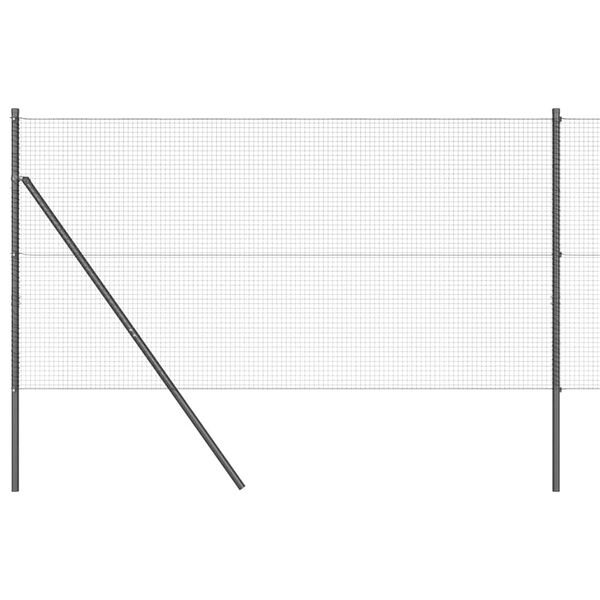 vidaXL Słupek ogrodzeniowy. Szary 50 x 1 m (siatka 19 x 19 mm)