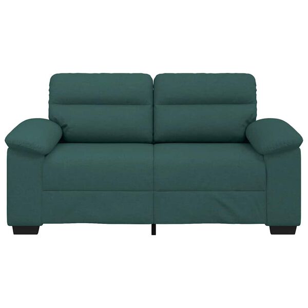 vidaXL Sofa 2-osobowa Ciemnozielona 160x81x84 cm Tkanina