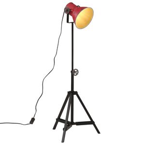 vidaXL Lampa stojąca, 25 W, postarzany czerwony, 35x35x65/95 cm, E27