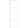 vidaXL Drzwi przesuwne, matowe szkło ESG i aluminium, 76x205 cm, białe