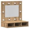 vidaXL Szafka z lustrem Dąb rzemieślniczy 60 x 31,5 x 62 cm