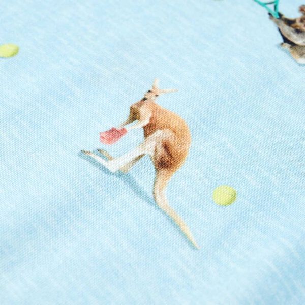 Koszulka dziecięca z kr&oacute;tkimi rękawami, jasnoniebieski melanż, 104