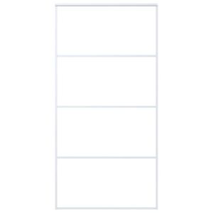 vidaXL Drzwi przesuwne, szkło ESG i aluminium, 102,5x205 cm, białe