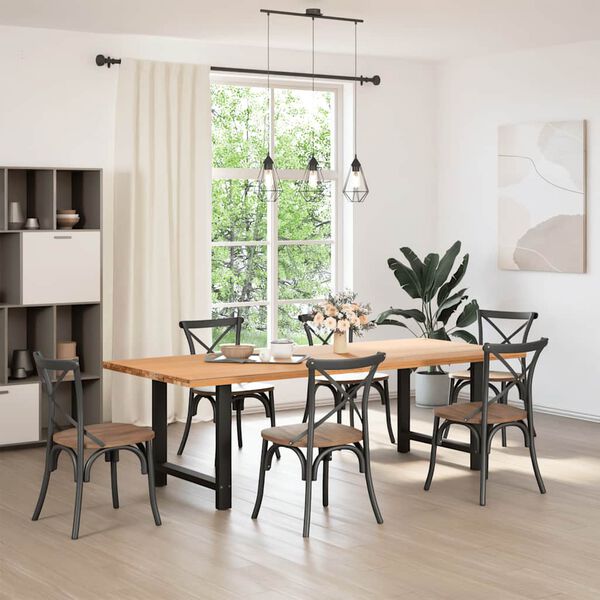 vidaXL Nogi do stołu jadalnego czarne 2 szt. 70x(72-73) cm stal