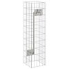 vidaXL Kran Gabionowy 4 szt. Srebrny 25 x 25 x 100 cm Stal ocynkowana