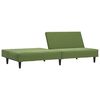 vidaXL 2-osobowa kanapa, jasnozielona, tapicerowana aksamitem