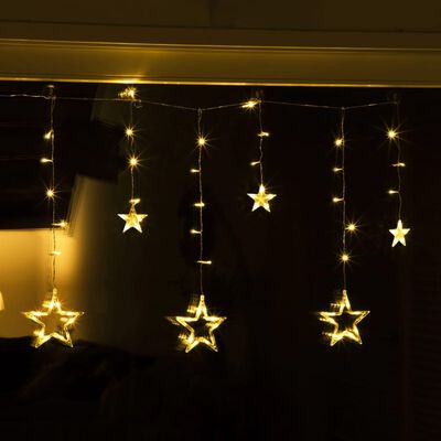 HI Ozdoba świąteczna, gwiazdki z lampkami Fairy, 63 diody LED
