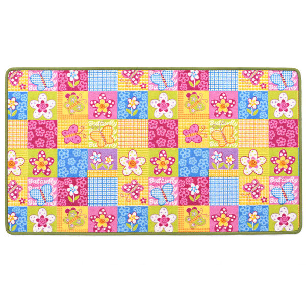 vidaXL Dywanik do zabawy, mata, wz&oacute;r w motyle, 133 x 180 cm