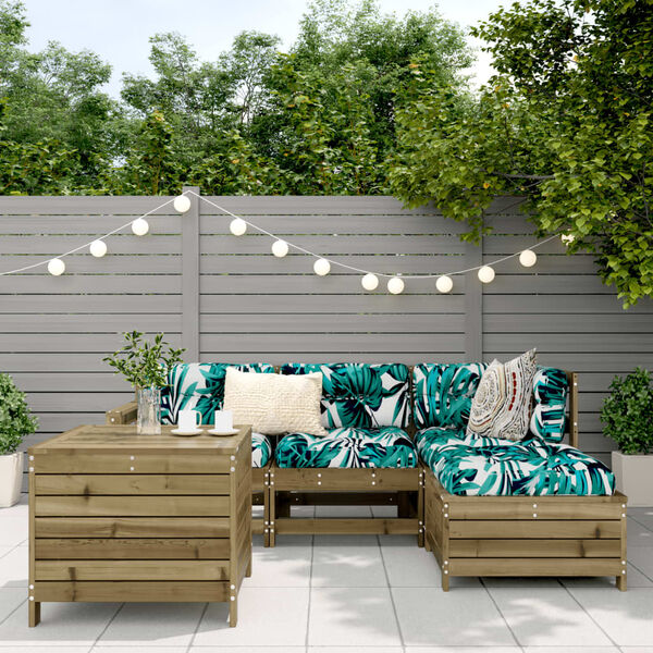 vidaXL 5-cz. zestaw mebli ogrodowych, impregnowane drewno sosnowe