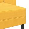 vidaXL Sofa 2-osobowa z leżanką w kształcie litery L Jasnożółta 125 cm