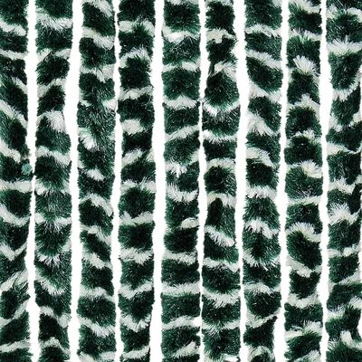 vidaXL Zasłona przeciwko owadom, zielono-biała, 100x230 cm, szenil