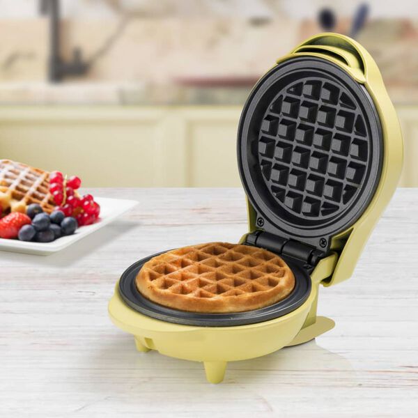 Bestron Mini gofrownica AMW500V, 550 W, waniliowa